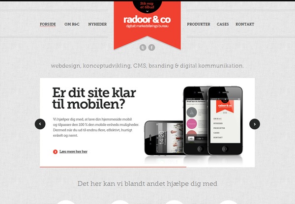 Gray website design example: Radoor & Co.