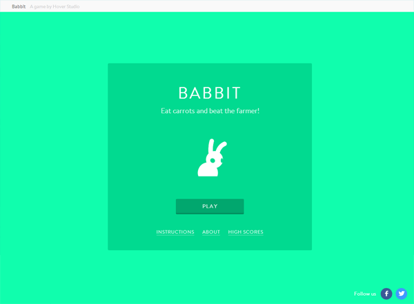 A screenshot of a green website named Babbit