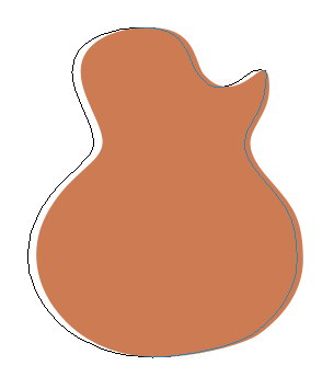 Draw the Guitar's Body Shape