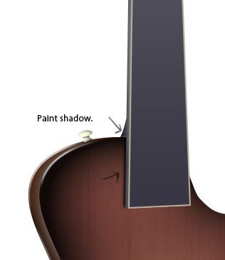 Shaping and Shading the Guitar's Neck