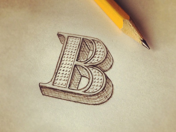 handlettered typography 14letterb