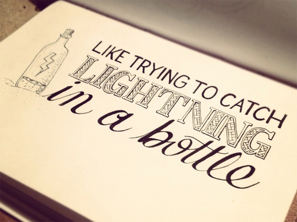 handlettered typography 15lightningbottle