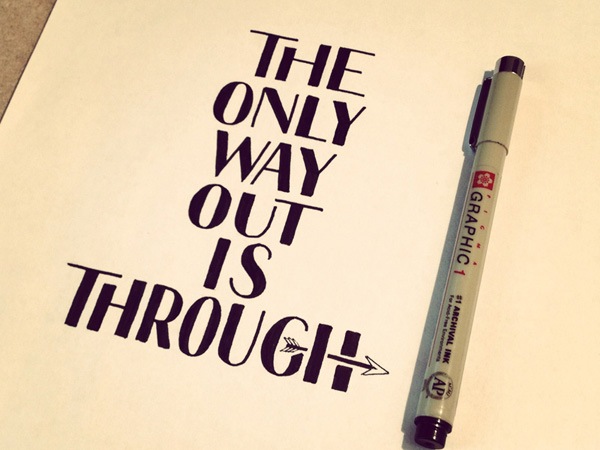 handlettered typography 18wayoutthrough