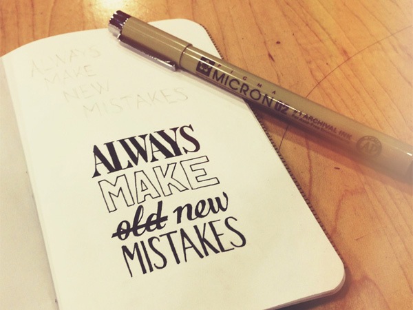 handlettered typography 27newmistakes