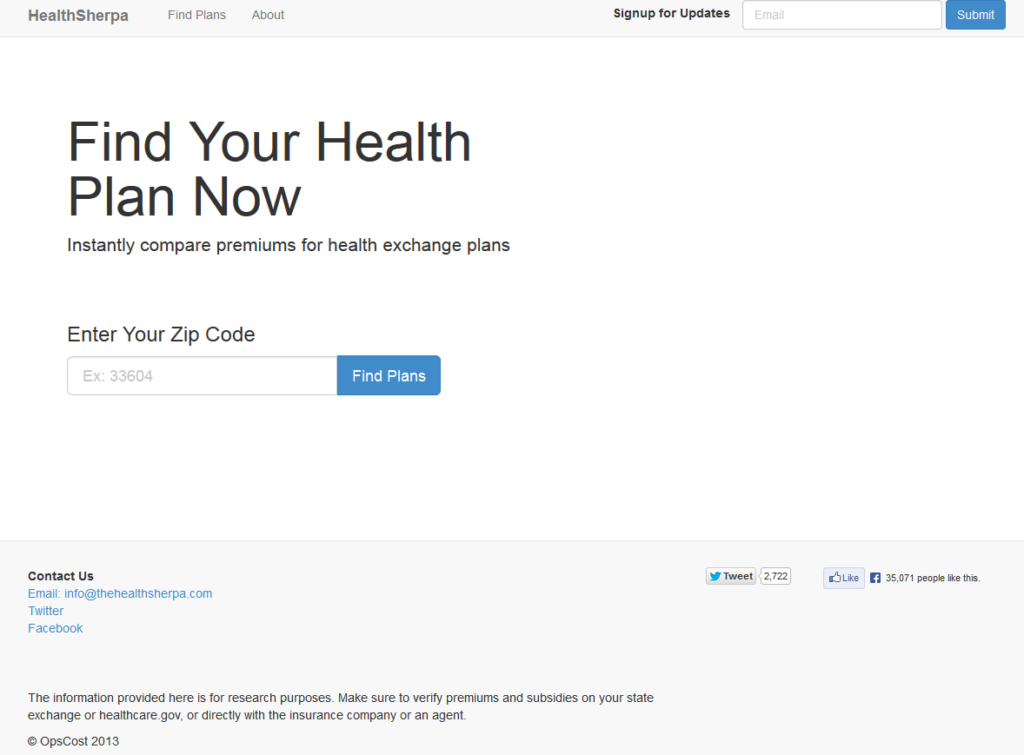 healthsherpa homepage design 1024x755