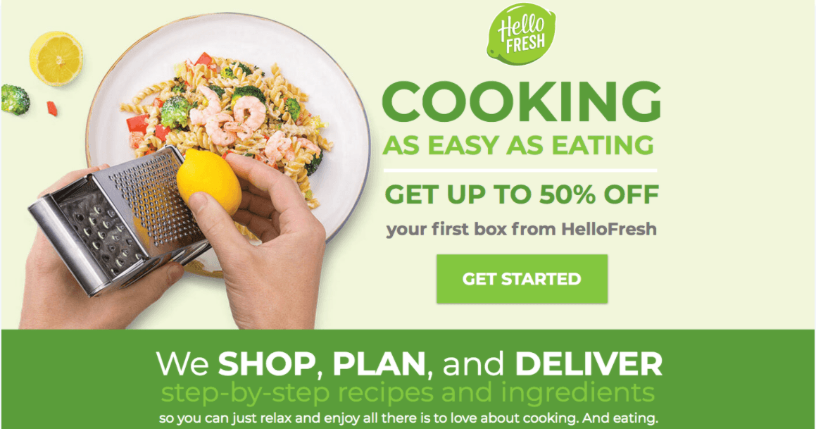 hello fresh landing page