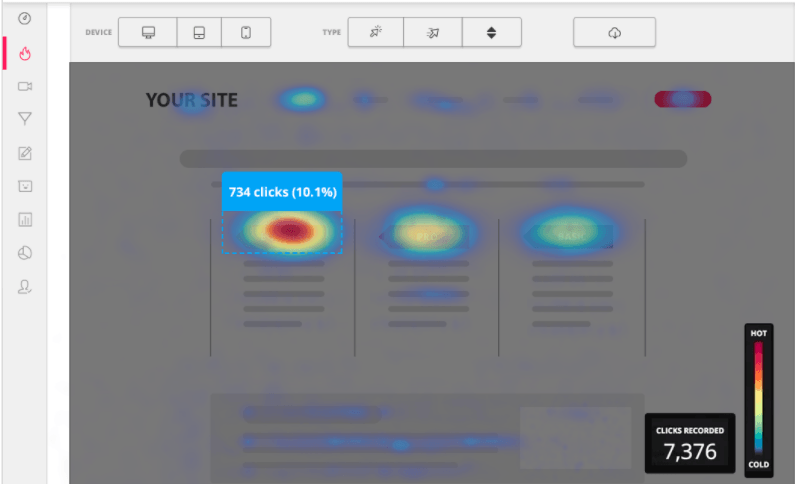 hot jar heat map