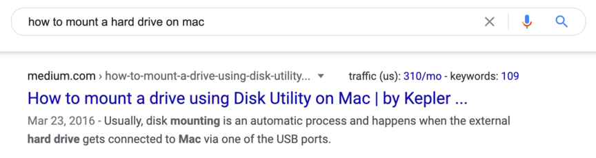 Google search: How to mount a hard drive