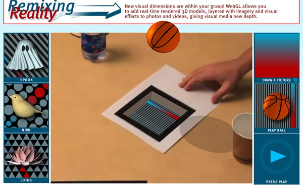 HTML5 canvas demo/example/experiment: Remixing Reality