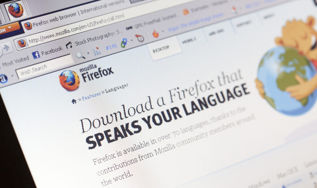 Homepage of Firefox localization page