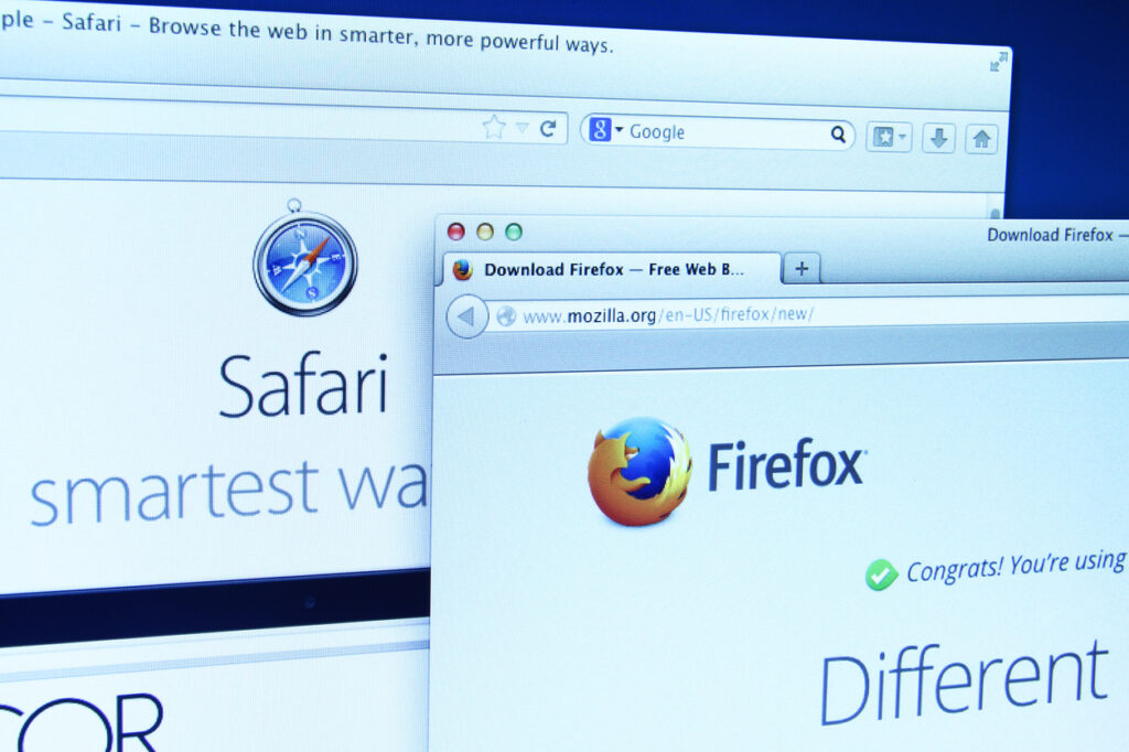 Mozilla Firefox and Safari Website