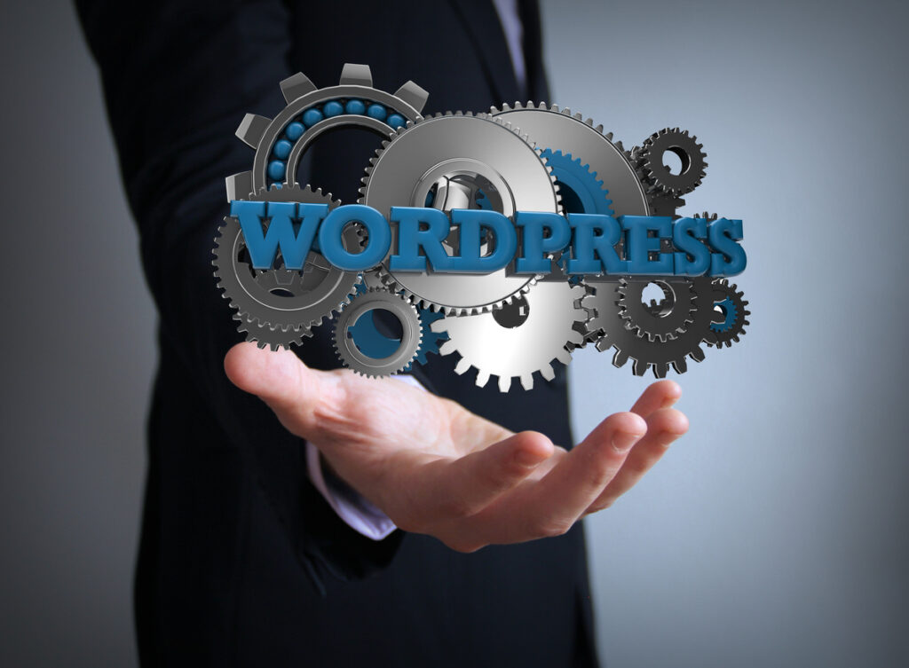 wordpress gears businessman