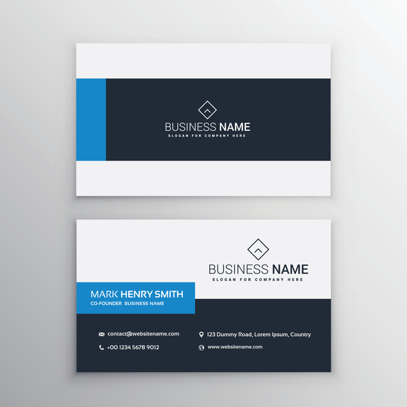 clean minimal business card template