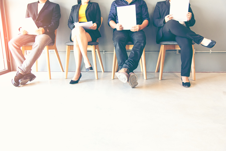 Group of people waiting for job interview