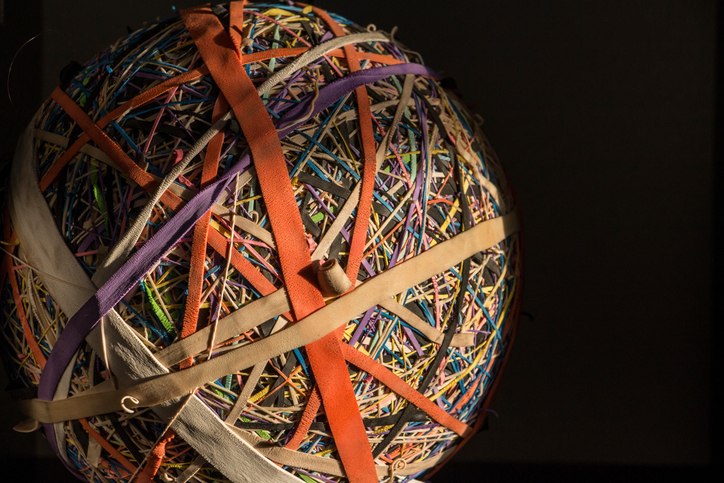 large ball made of rubber bands