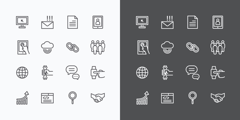 Web Icons Line Set. Vector Design.