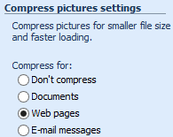 image compression interface