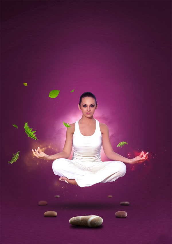 Create a Cosmic Light Effect on the Hands of the Subject