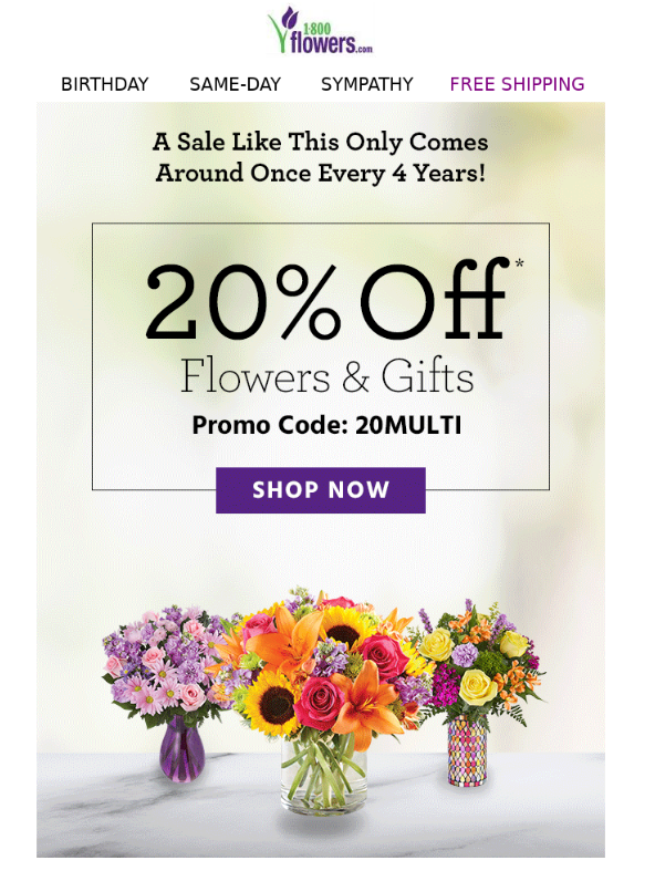 inbound marketing email flower example