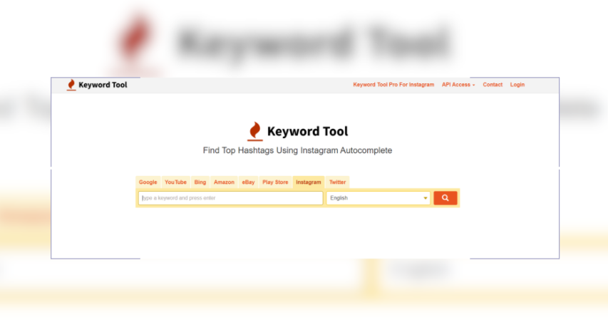 Keyword tool for finding hashtags