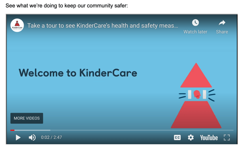 kindercare website video