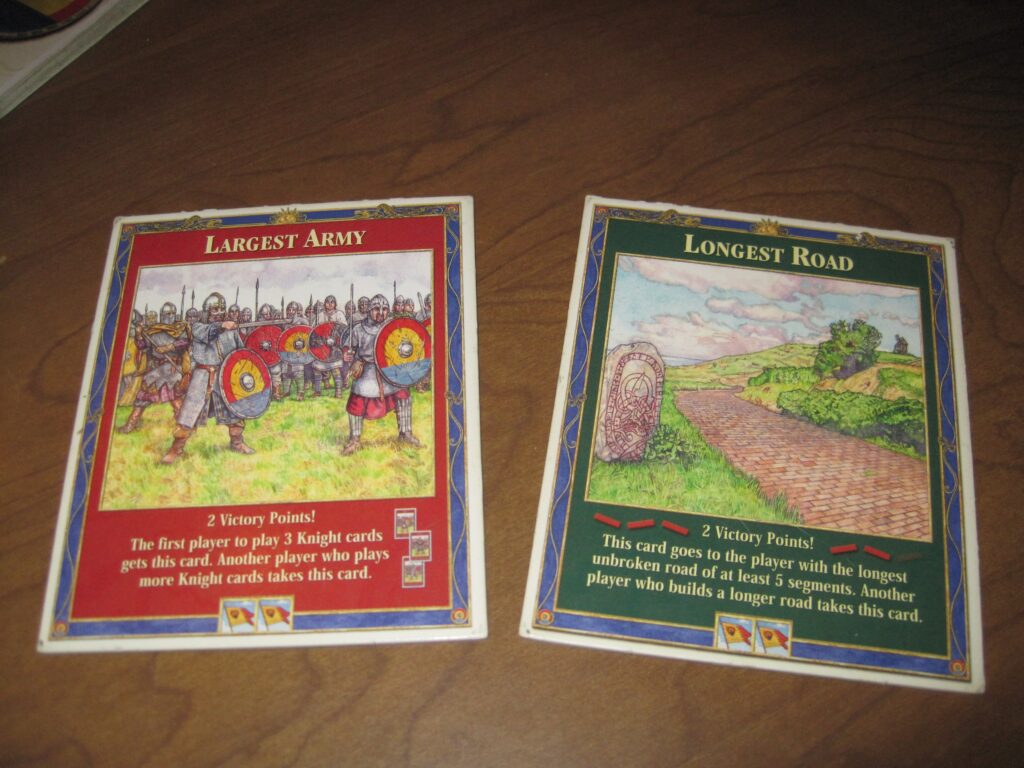 Settlers Largest Army Longest Road Cards