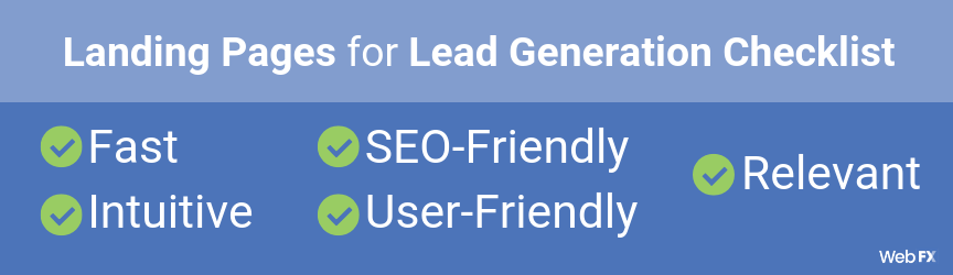 A checklist for B2B landing pages for lead generation