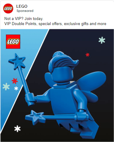 lego in feed ad