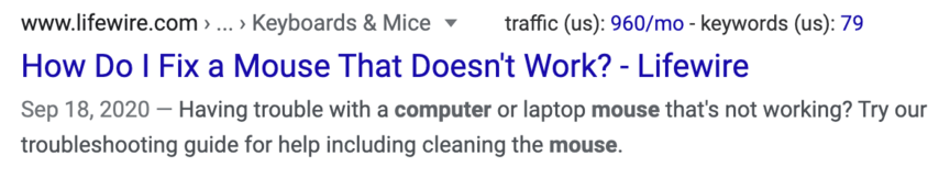 lifewire mouse fix google result