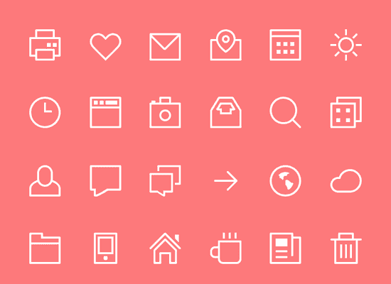 Thin Stroke Icons