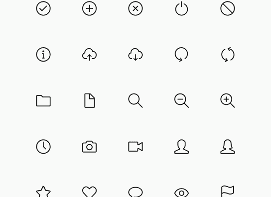 Simple Line Icons Set