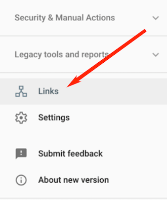 How to get to the Links report in Google Search Console