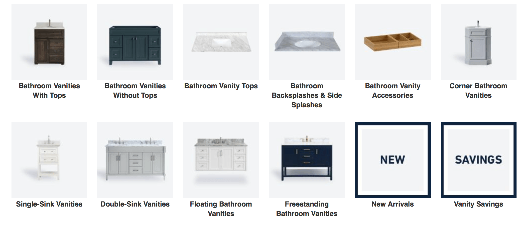 lowes vanity options