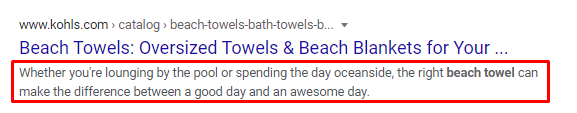 meta description beach towel