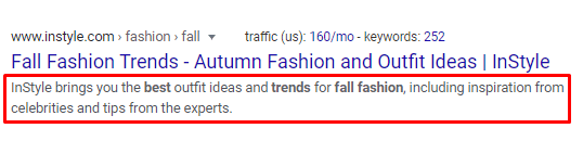 meta description fashion brand