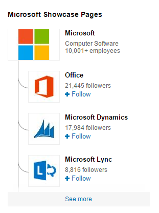 microsoft-linkedin-company-page-showecase-pages