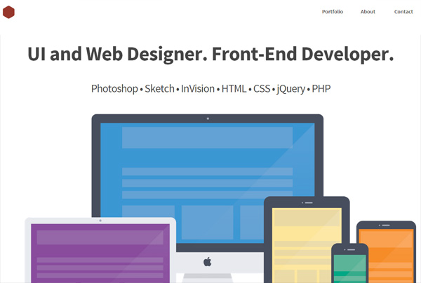Example of Minimalism in web design: ps.design