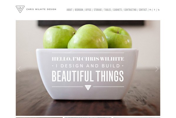 Example of Minimalism in web design: Chris Wilhite