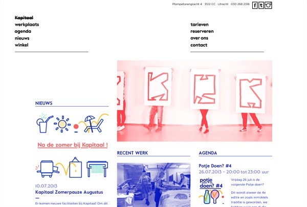 Example of Minimalism in web design: Kapitaal