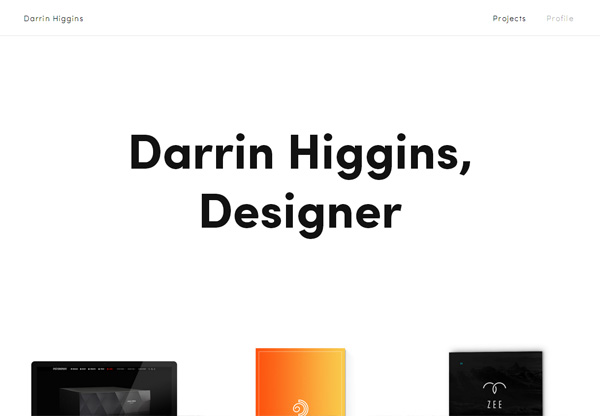 Minimalist design: Darrin Higgins