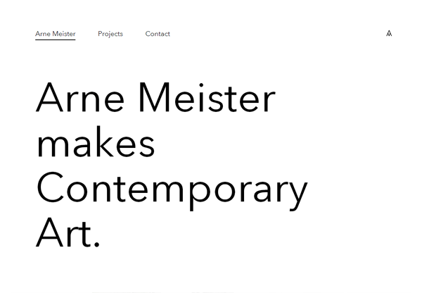 Minimalist design: Arne Meister Contemporary Art