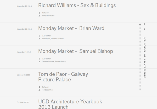 Minimalist design: UCD School of Architecture Timeline