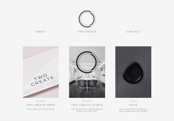 Minimalist design: Two Create