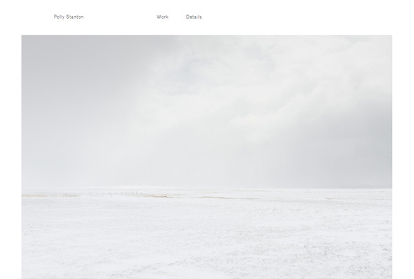 Minimalist web design example: Polly Stanton