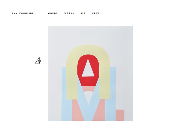 Minimalist web design example: Amy Woodside
