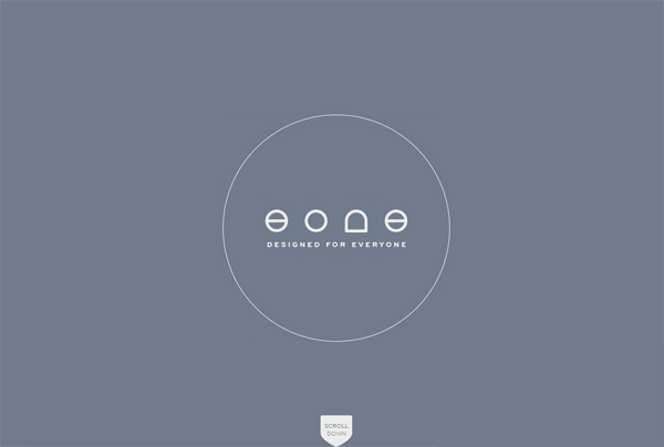 Minimalist web design example: Eone