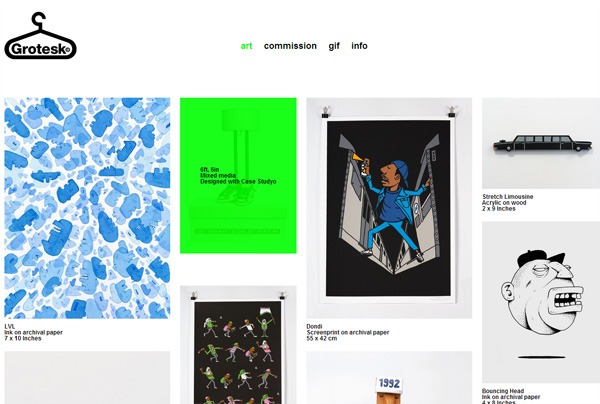 Minimalist web design example: Grotesk