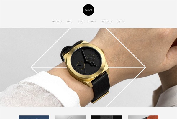 Minimalist web design example: AÃRK Collective