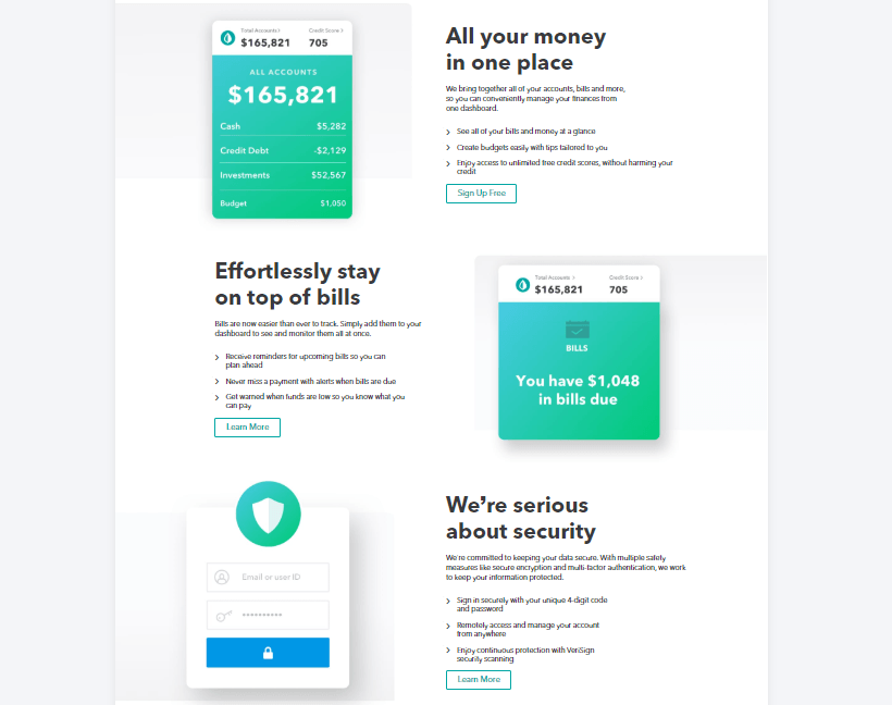 mint examples unique value of websites that convert