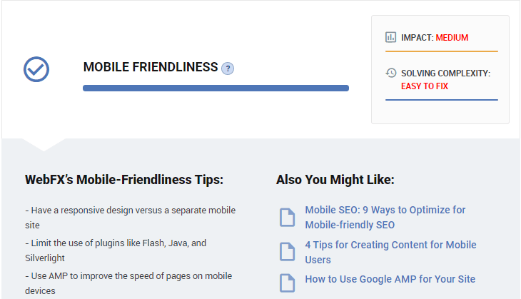 mobile friendliness seo checker